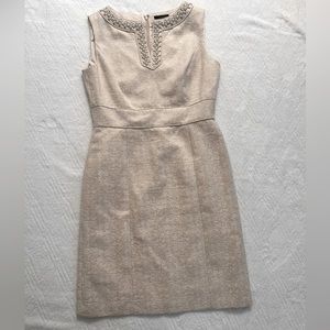 Tahari - Arthur S. Levine Faux Pearl and Beaded Sheath Dress | Size 10